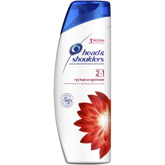 HEAD & SHOULDERS Шампунь та бальзам-обполiскувач проти лупи 2в1 Густе та мiцне 400мл