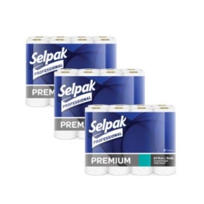 Папір туалетний целюлозний 3-х шар.Selpak Pro. Premium 18,6м. 24шт 0,3