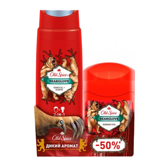 ПН OLD SPICE Твердий дезодорант Беарглов 50мл+Гель для душу Беарглов 250мл 1набір