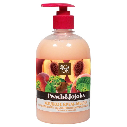 Рідке крем-мило Peach&Jojoba Персик і Жожоба з гліцерином і зволожуючим молочком 500 мл