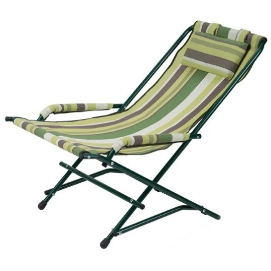 Кресло "Качалка" d20 мм (текстиль зеленая/голубая лента) (2110008)