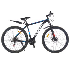 Велосипед SPARK JAGER 29" ал20" ам диск (Чорний з синім)