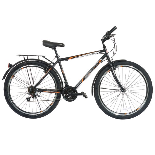 Велосипед SPARK RANGER 27,5" ст19" жв в-бр (Черный с оранжевым)