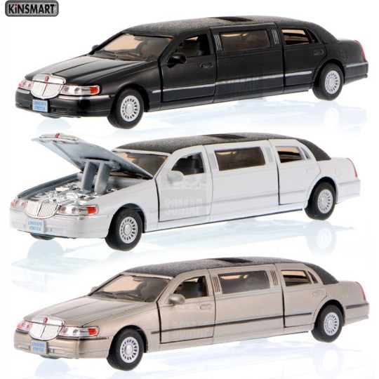 Машинка KINSMART Lincoln Town Car Stretch Limousine/FORD, 1999, метал, інерція., 1:38, в кор. 23х8х8 / 72-6 (KT7001W)009737