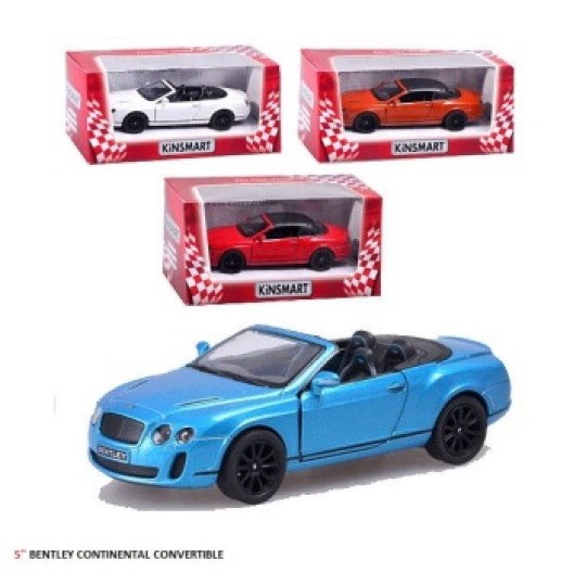 Модель легкова 5 "KT5353W (2010) BENTLEY CONTINENTAL CONVERTIBLE метал.інерц.відкр.дв.1: 36 кор. / 96