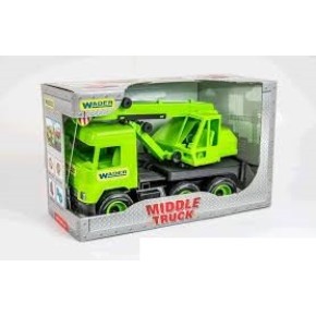 Авто "Middle truck" кран (св. зелений) в коробці (39483)