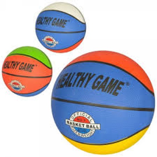 М'яч баскетбольний VA 0002 розмір 7, гума, 8 панелей, малюнок-наліпка, 2 кольори, 520г, кул.