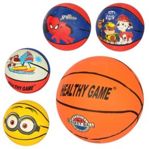 М'яч баскетбольний розмір 3, гума, 300г, малюнок-друк, мікс видів, в п / е / 80 / (VA-0001-3)
