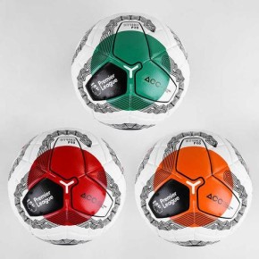 М'яч футбольний 3 види, вага 420 грам, матеріал PU, балон гумовий, клеєний / 30 / (C44616)