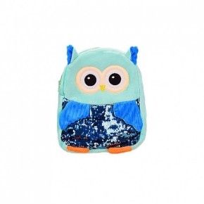 Дитячий плюшевий рюкзак сова з паєтками, 5 кольорів, р-р рюкз. - 25 * 6 * 30см, в п / е / 60 / (BG8020)129490