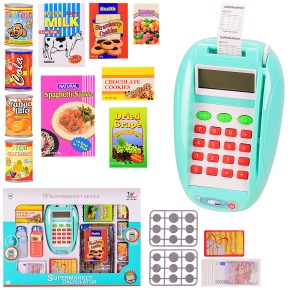 Каса "Термінал" іграшкова карта і гроші, продукти, звук, в кор. 40 * 5 * 29 см, 15.5 * 10 * 4 см / 36-2 / (1611NK)125084