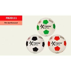М'яч футбольний №5, гумовий, 380 грам, MIX 4 кольори, дода .: сітка + голка. / 30 / (FB20111)109629