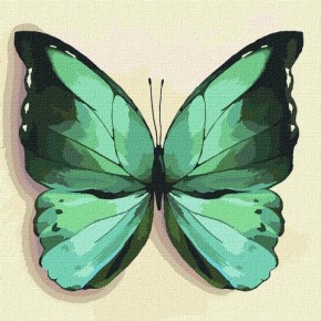 Набір для розпису по номерах "Зелений метелик" 25*25см (КНО4208)