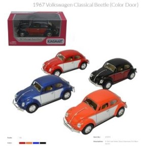 Модель легковая 5" KT5373W Volkswagen Classical Beetle (Color door), металл, инерция, откр. дв. (KT5373W)