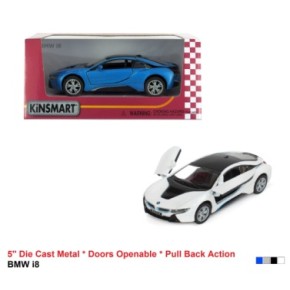 Модель легкова 5" KT5379W BMW I8, метал, інерція, відкр. дв., 1:36 (KT5379W)