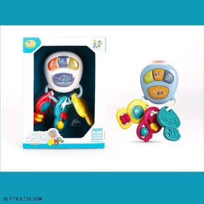 Музична розвиваюча іграшка брелок-ключі, звук, мелодії, 2 кольори мікс, 15,7*6,4*21,1 см (855-73A)