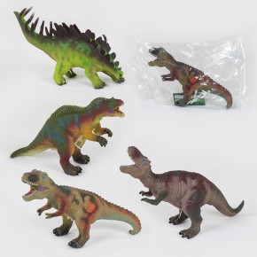 Динозавр музыкальный 4 вида, мягкий, резиновый, 35 см/ 48-2/ (Q9899-502A)136735