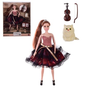 Лялька "Emily" з аксесуарами, в коробці - 28.5*6.5*36 см, р-р іграшки - 29 см (QJ100)136911