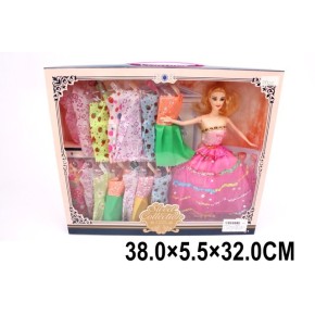 Лялька типа "Барбі" з сукнями, в коробці 38*5,5*32 см /48-2/ DX521C