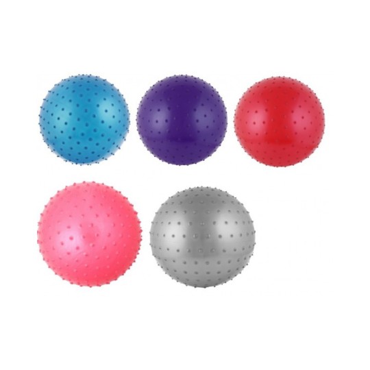 М`яч для фитнесу 85 см 1200 грамм в коробці 4 кольори з шипиками (CO12007)