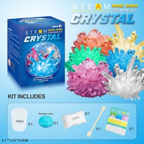 Растущие кристаллы набор для изготовления + инструкция в коробке 8,2*11,5*8,2 см /120/ YS01