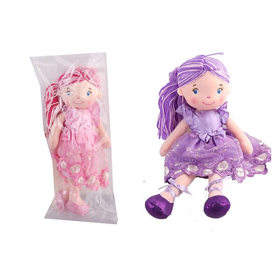 Лялька мягкая А-41088 2 цвета, высота 36 см, с петелькой, в пакете (A-41088)