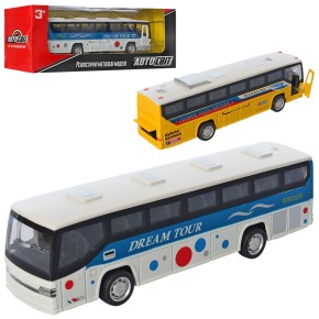 Автобус AS-2493 АвтоСвіт, металевий, інерційний, 2 види, музичний, світло, батарейки, 25-9-7 см.