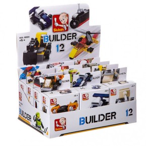 Конструктор SLUBAN M38-B0591 "Builder": транспорт, 18 деталей