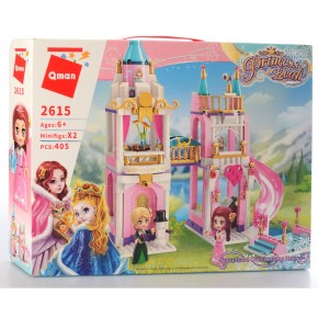 Конструктор Qman 2615 замок принцеси, фігурки, 405 деталей, в коробці, 37-28-6,5 см
