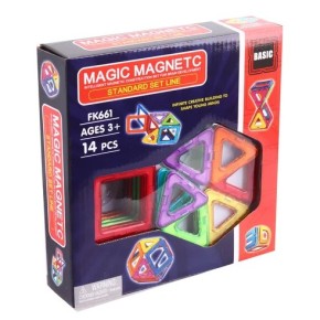 Конструктор магнітний MAGIC MAGNETIC FK661 14 деталей в коробці 22*5*21,5 /96/ FK661