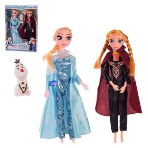 Лялька "Frozen" 2 ляльки, сніговик, в коробці 32,5*23*5 см /48-2/ 3812-1