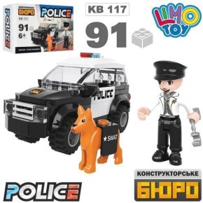 Конструктор KB 117 поліція, машина, фігурки, 117 деталей, в коробці, 12,5-8-4 см
