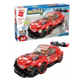 Конструктор Qman 4201-2 "Mine City": Красный спортивный автомобиль, 202 деталей