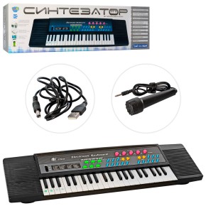 Синтезатор MS-3738 44 клавіші, мікрофон, запис, демо, USB, батарейки, 63-18-6 см.
