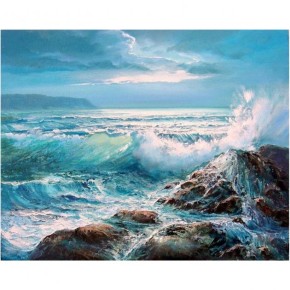 Алмазна картина HX035 "Хвилі моря", розміром 30х40 см HX035