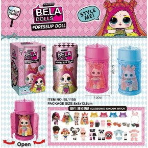 Герої Bela Dolls мають різнокольорове волосся, капсула 13,5 см в виде лака для волосся, в коробці 8*8*13,5 см /144-2/ BL1155