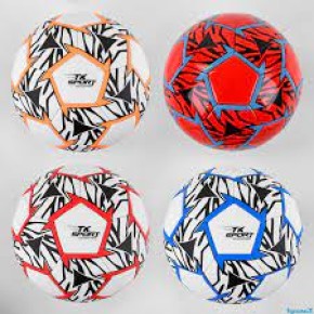 Мяч футбольный "TK Sport", 4 вида, вес 350-370 грамм, материал PU матовый, баллон резиновый, размер №5 /60/ C44417