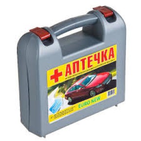 Аптечка EURO-NEW з охолодж. контейнером /сіра/чорн/Ш-КОД (АМА-1 (28) ш/к) Я0994