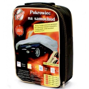 Тент автомобільний MILEX Polyester М (сірий+зеркало+замок+сумка) (102024)