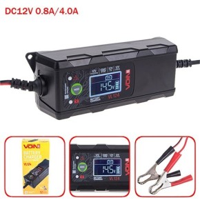 Зарядний пристрій VOIN VL-124 12V/4A/3-120AHR/LCD/Iмпульсний (49698)
