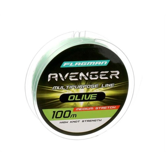 Волосінь Flagman AVENGER OLIVE 100m 0,22mm (FL04100022)