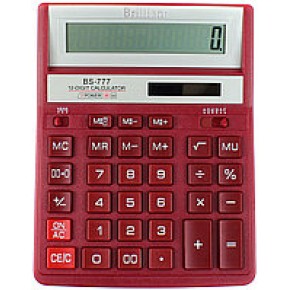 Калькулятор BS-777RD 12р., 2-пит, червоний (BS-777RD)