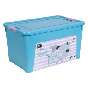 Контейнер "Smart Box" з декором 27 л Pet Shop (бірюзовий/рожевий) (124048)