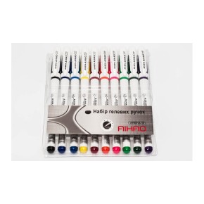 Набір гелевих ручок 801А Original 10 кольорів (АН801А10)(AH801A-10)