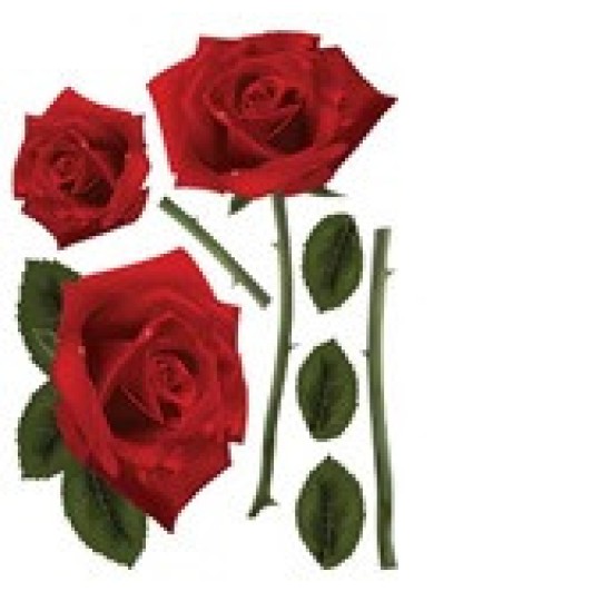 Наклейка декоративна №18 (Червоні троянди)