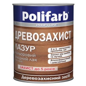 Древозахист лазур горіх 2,2 кг (Поліфарб)