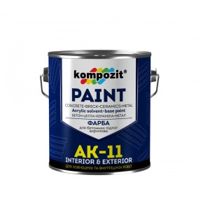 Фарба для бетонних підлог АК-11 "Kompozit" (сірий, 2,8 кг)