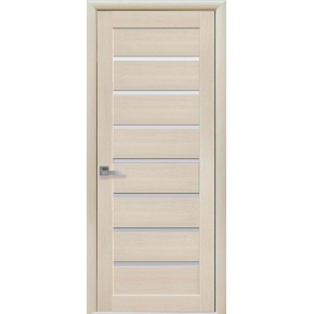 Дверное полотно Новый стиль Леона 80 см Дуб жемчужный + стекло (117893)