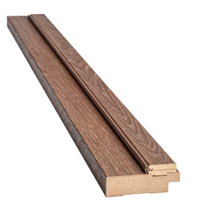 Коробка деревянная индивидуальная ПВХ Ультра 100*32 дуб медовый (уплотняющая стойка) (129153)