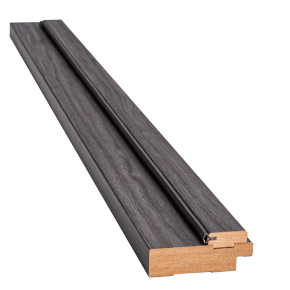 Дверная коробка деревянная индивидуальная Смарт 80х32 мм Перла графит (уплотняющая стойка) (130598)